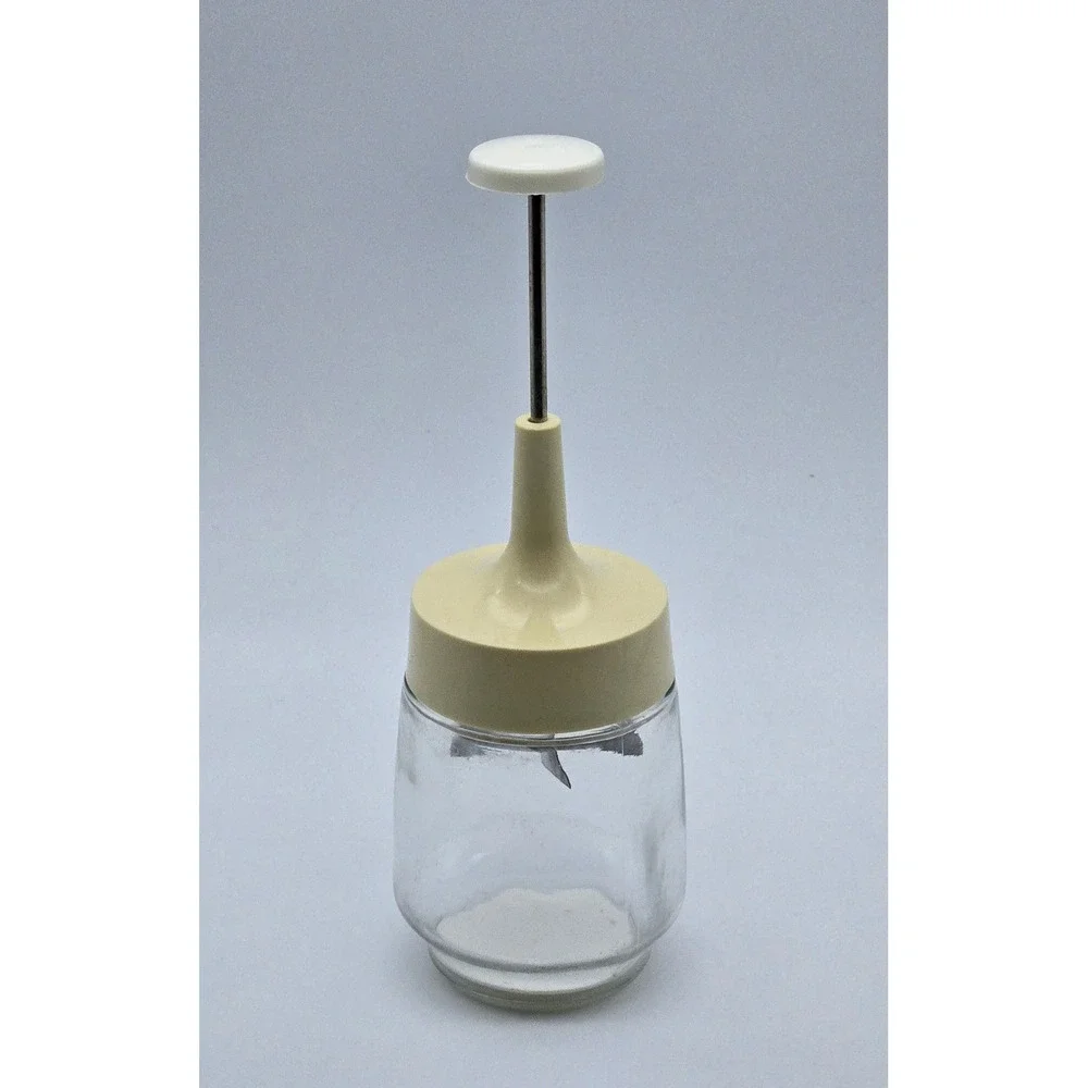 Gemco Food Chopper Manual Nut Grinder‎ OS Cream Glass Jar Vintage USA Made MCM